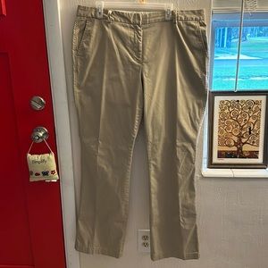 LANDS END Mid Rise Trouser Leg Khakis Size 16